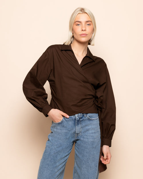 Blusa Cruzada de Popelín