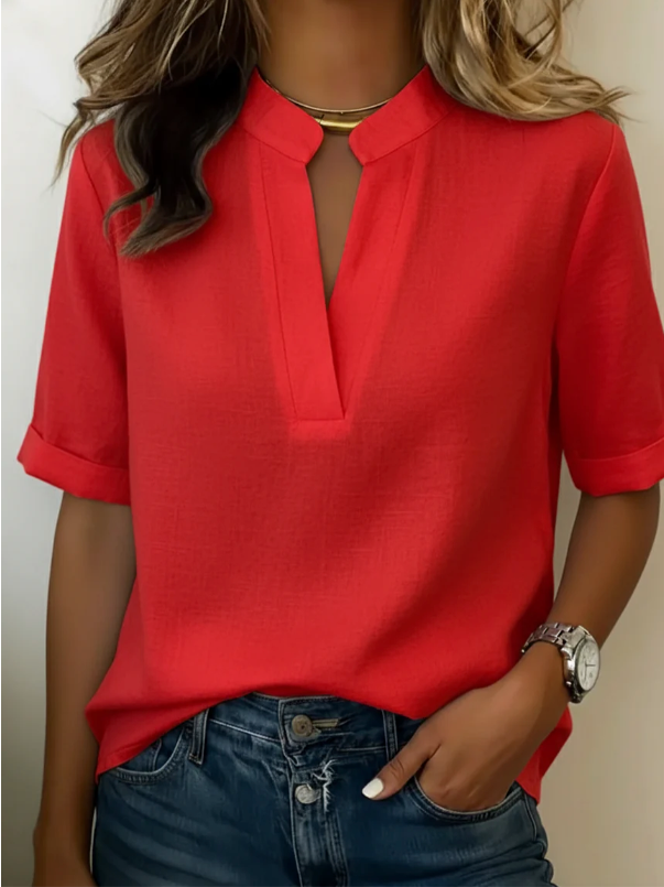 Elisa — Blusa elegante con cuello refinado
