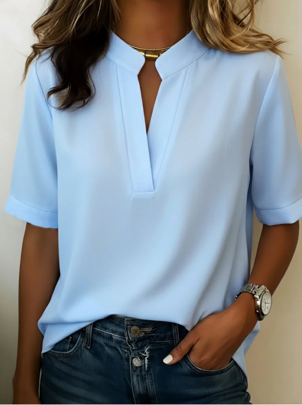 Elisa — Blusa elegante con cuello refinado