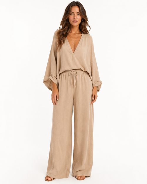 Conjunto de tres piezas de lino