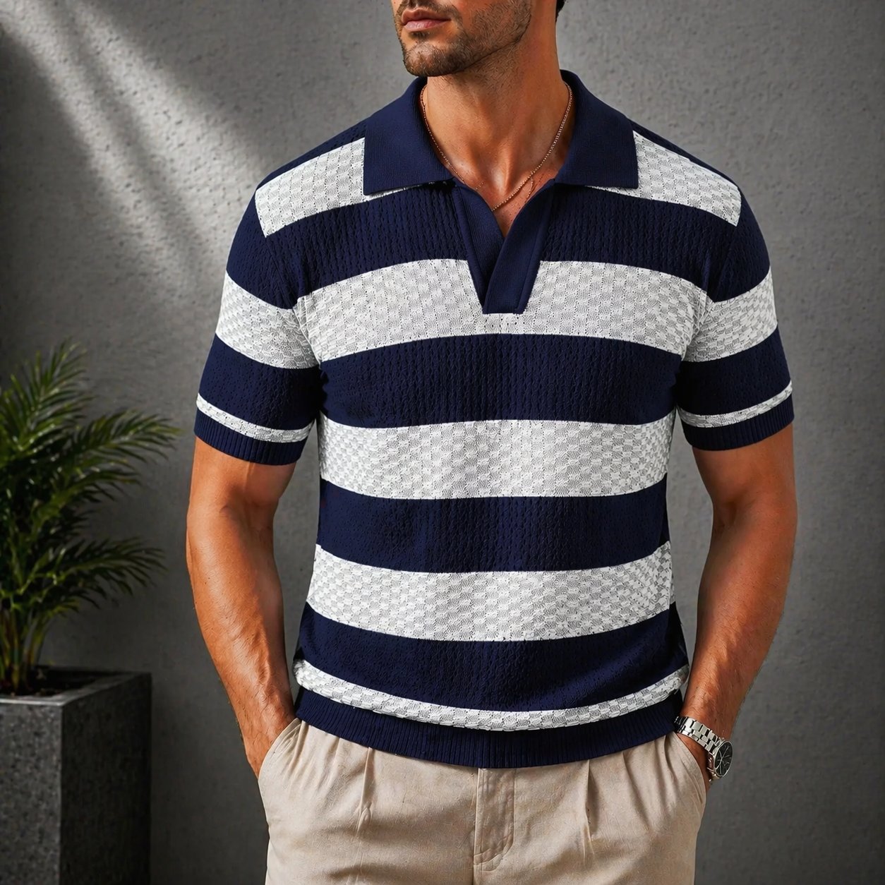 Elblanco | Polo de rayas
