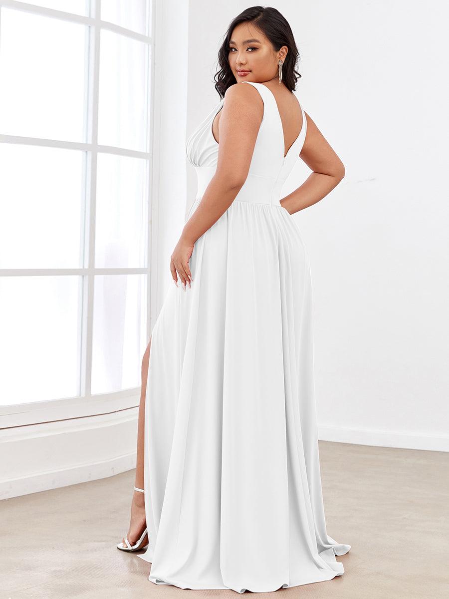 Vestido Largo Plisado con Talle Ceñido
