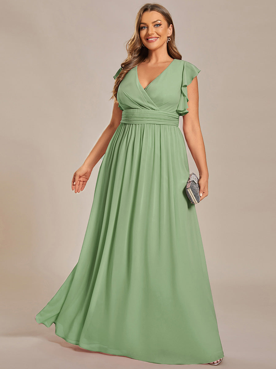 Vestido Largo de Gasa con Espalda Abierta