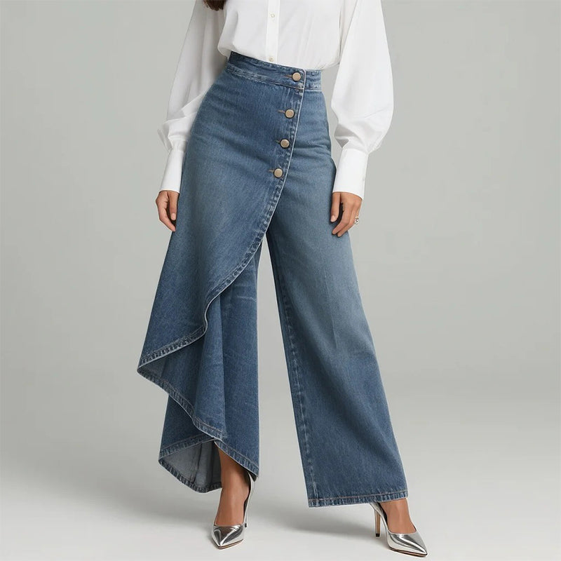 Falda-pantalón Asimétrica Denim Rapallo